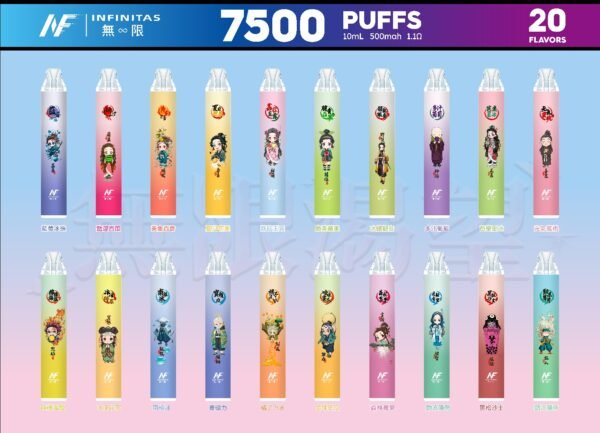 INF一次性電子煙 鬼滅之刃 500mAh｜7500Puffs【全新升级20款口味】